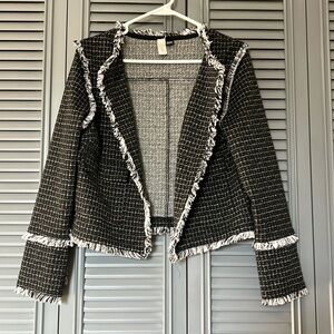 RD Style : B/W Fringe Jacket - M